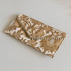 Banarasi Pearled Envelope Ivory Beige