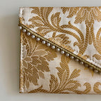 Banarasi Pearled Envelope Ivory Beige