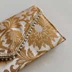 Banarasi Pearled Envelope Ivory Beige