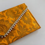Banarasi Pearled Envelope Mustard Yellow