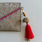 Banarasi Royale Envelope Ash Grey