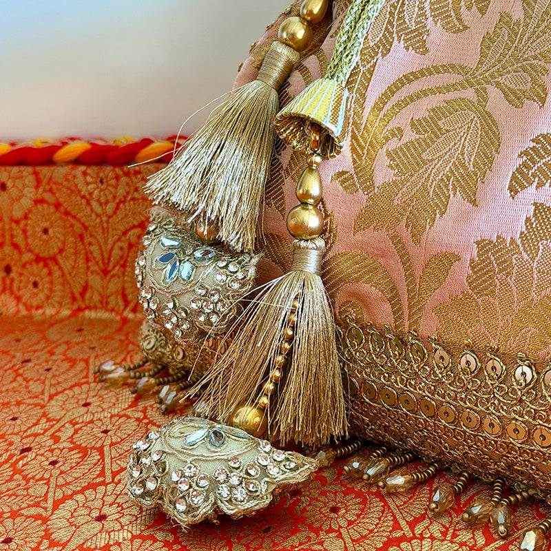Banarasi Zari Potli Blush Pink