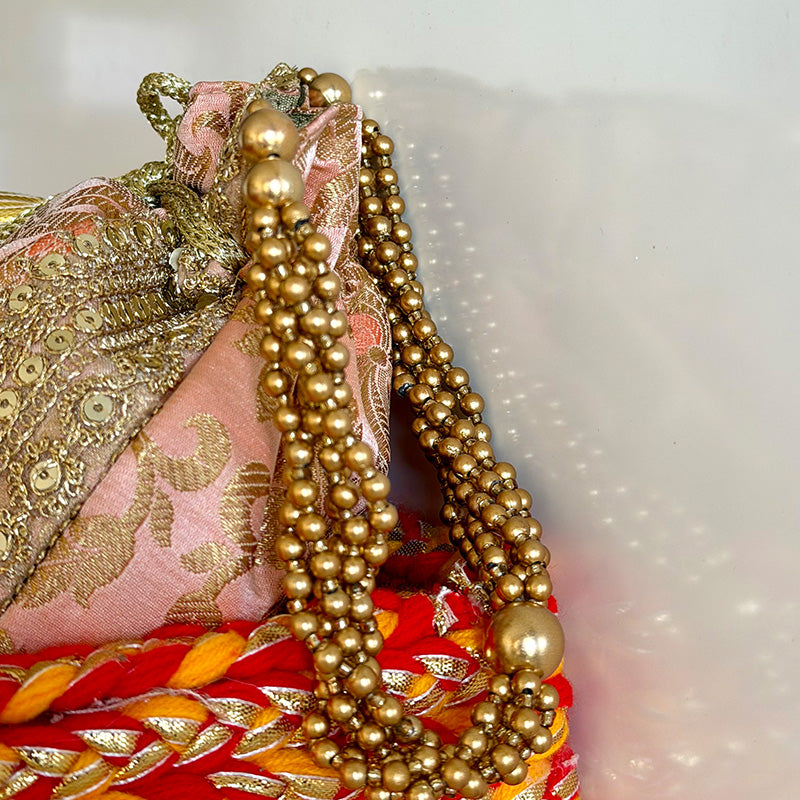 Banarasi Zari Potli Blush Pink