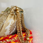 Banarasi Zari Potli Dark Beige
