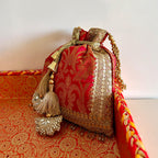Banarasi Zari Potli Deep Red