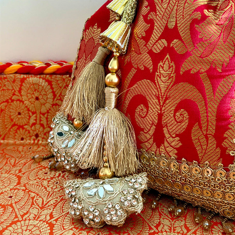 Banarasi Zari Potli Deep Red