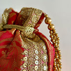 Banarasi Zari Potli Deep Red