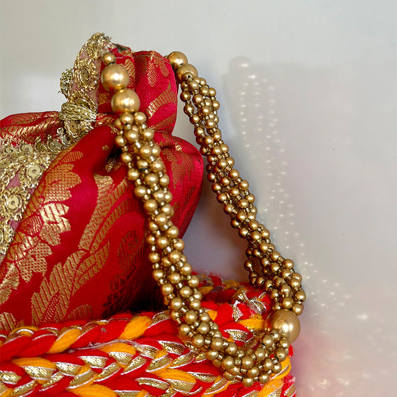 Banarasi Zari Potli Deep Red