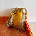 Banarasi Zari Potli Haldi Yellow