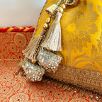 Banarasi Zari Potli Haldi Yellow