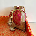 Banarasi Zari Potli Rani Pink