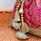 Banarasi Zari Potli Rani Pink