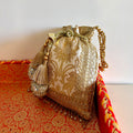 Banarasi Zari Potli Light Beige