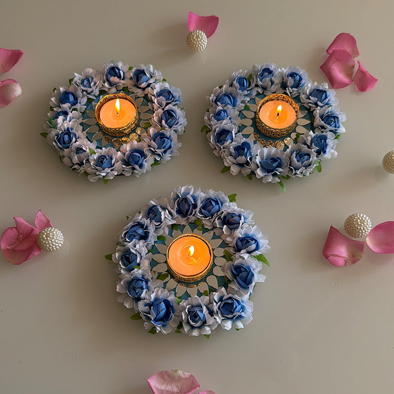 Blossom Mirror T-Lite Royal Blue