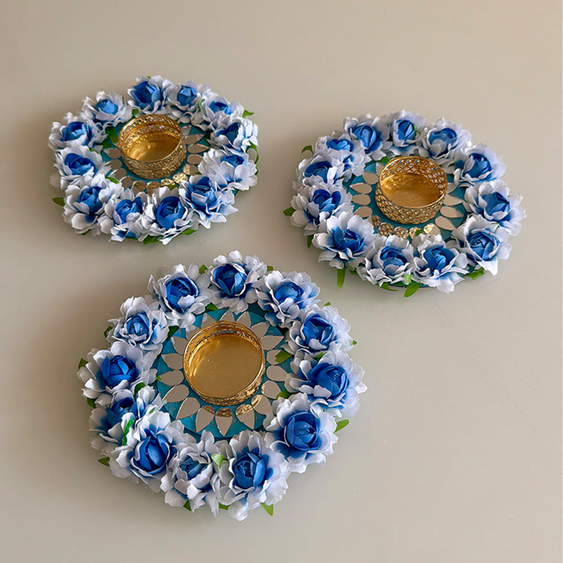 Blossom Mirror T-Lite Royal Blue