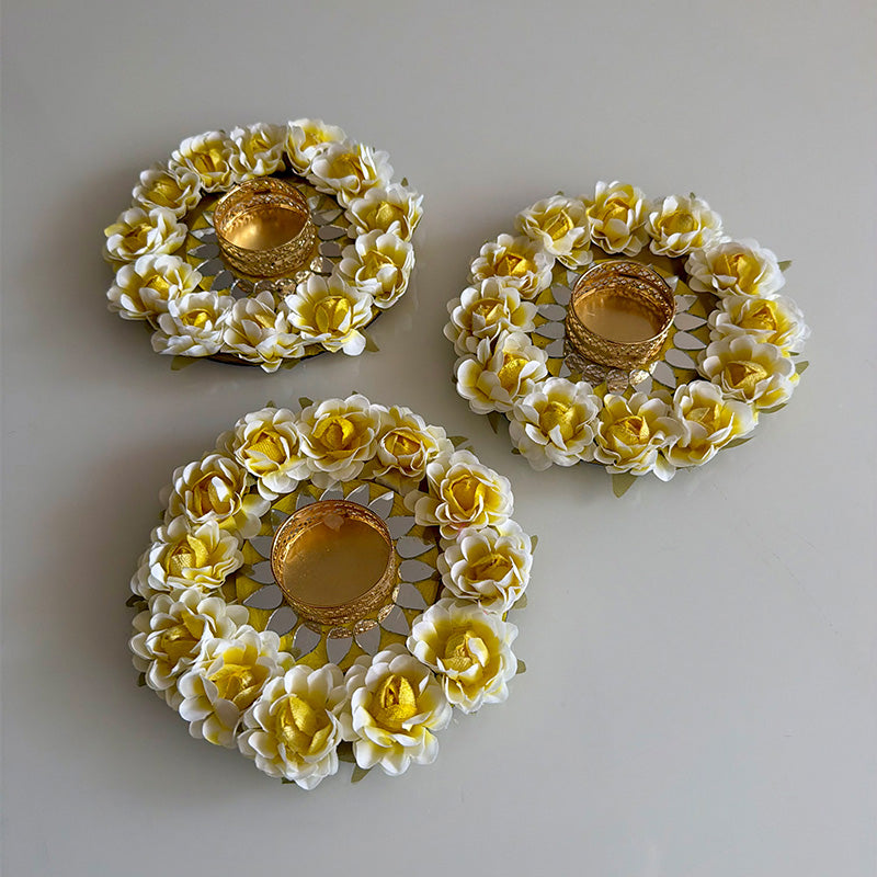 Blossom Mirror T-Lite Sunshine Yellow