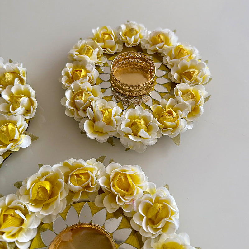 Blossom Mirror T-Lite Sunshine Yellow