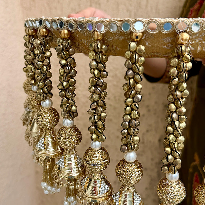 Golden Ghungroo Tassel Thali