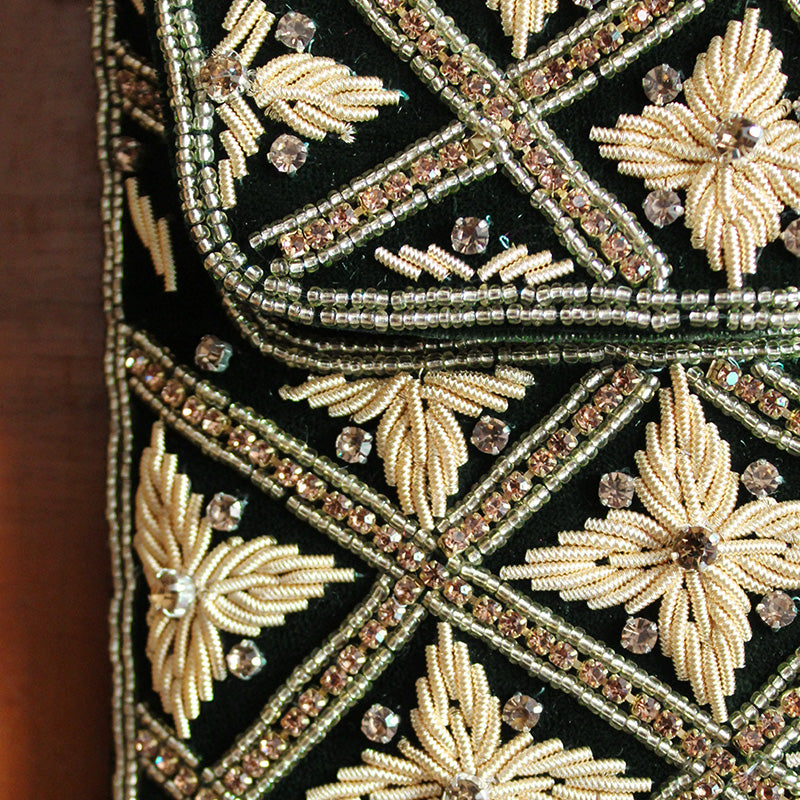 Imperial Zardozi Sling Forest Green