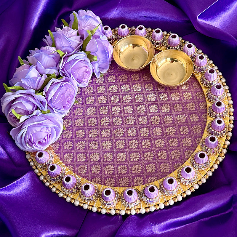 Lavendar Gulab Pooja Thali