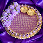 Lavendar Gulab Pooja Thali