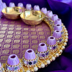 Lavendar Gulab Pooja Thali