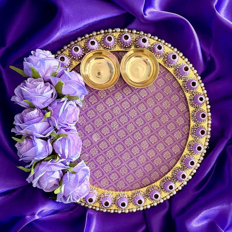 Lavendar Gulab Pooja Thali
