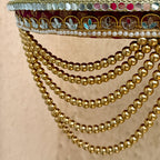 Maroon Brocade Pooja Thali