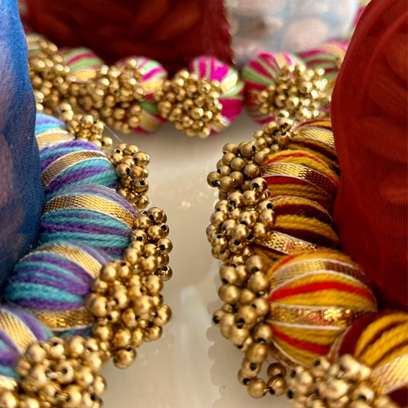 Multicoloured Gotta Potli Platter