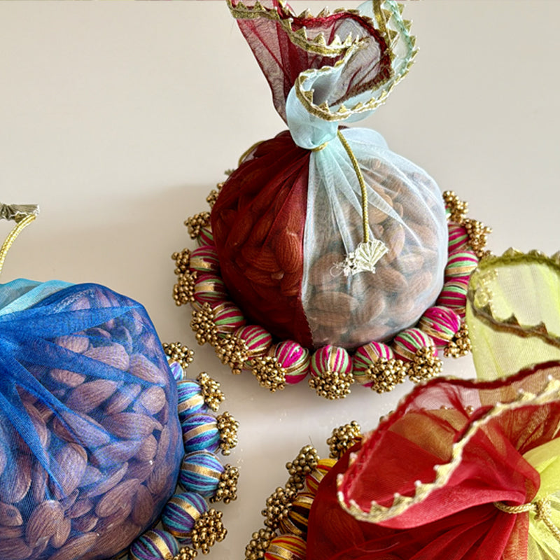 Multicoloured Gotta Potli Platter