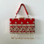 Pearl Garden Box Clutch Classic Red