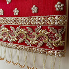 Pearl Garden Box Clutch Classic Red