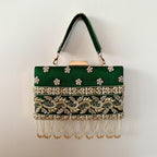 Pearl Garden Box Clutch Forest Green