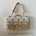 Pearl Garden Box Clutch Ivory