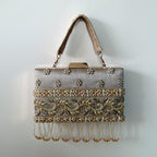 Pearl Garden Box Clutch Pearl Grey