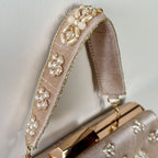 Pearl Garden Box Clutch Pearl Grey