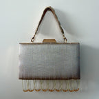 Pearl Garden Box Clutch Pearl Grey