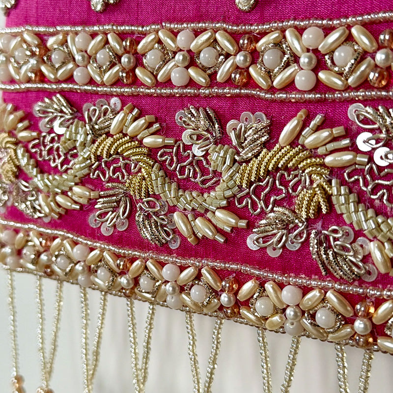 Pearl Garden Box Clutch Rani Pink