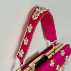 Pearl Garden Box Clutch Rani Pink