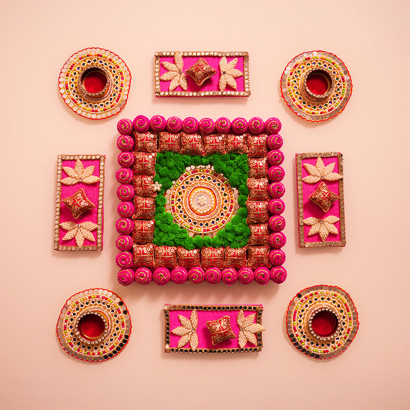 Rang Ras Cushion Rangoli