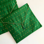 Resham Bindu Forest Green