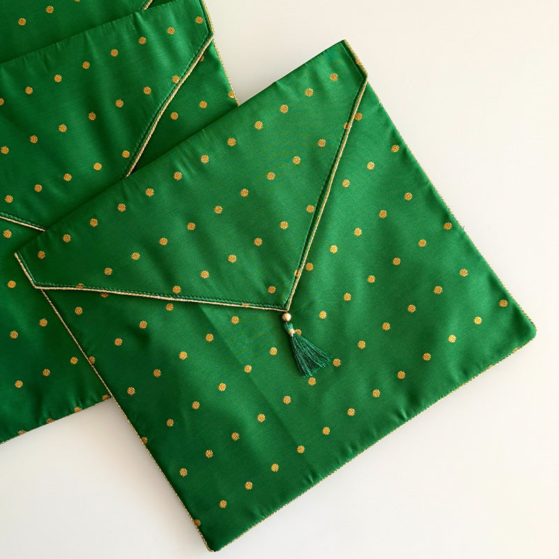 Resham Bindu Forest Green