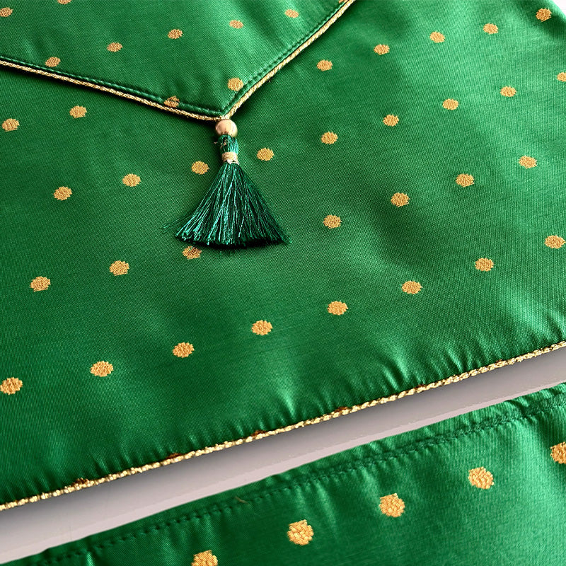 Resham Bindu Forest Green