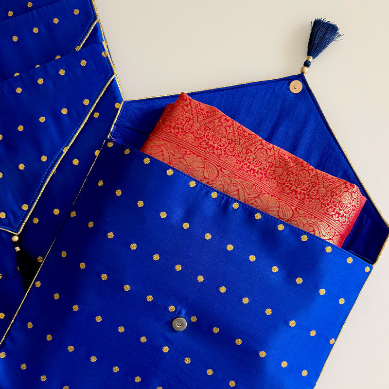 Resham Bindu Cover Royal Blue