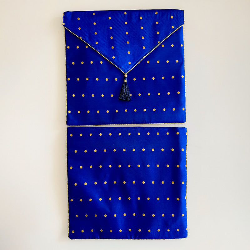 Resham Bindu Cover Royal Blue