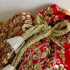 Zari Moti Potli Classic Red