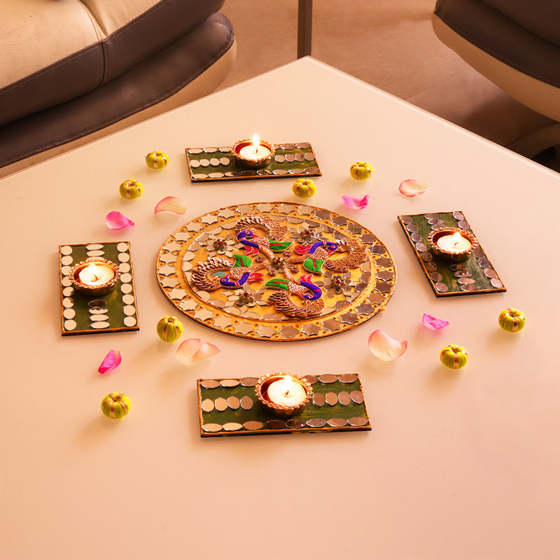 Mayur Mirror Rangoli